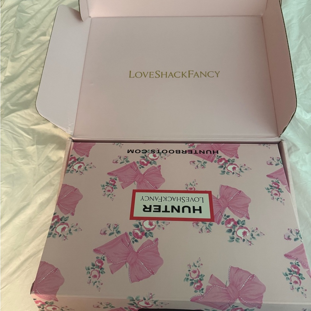 LoveShackFancy x Hunter Boots Light Pink Floral Big Kids Boots